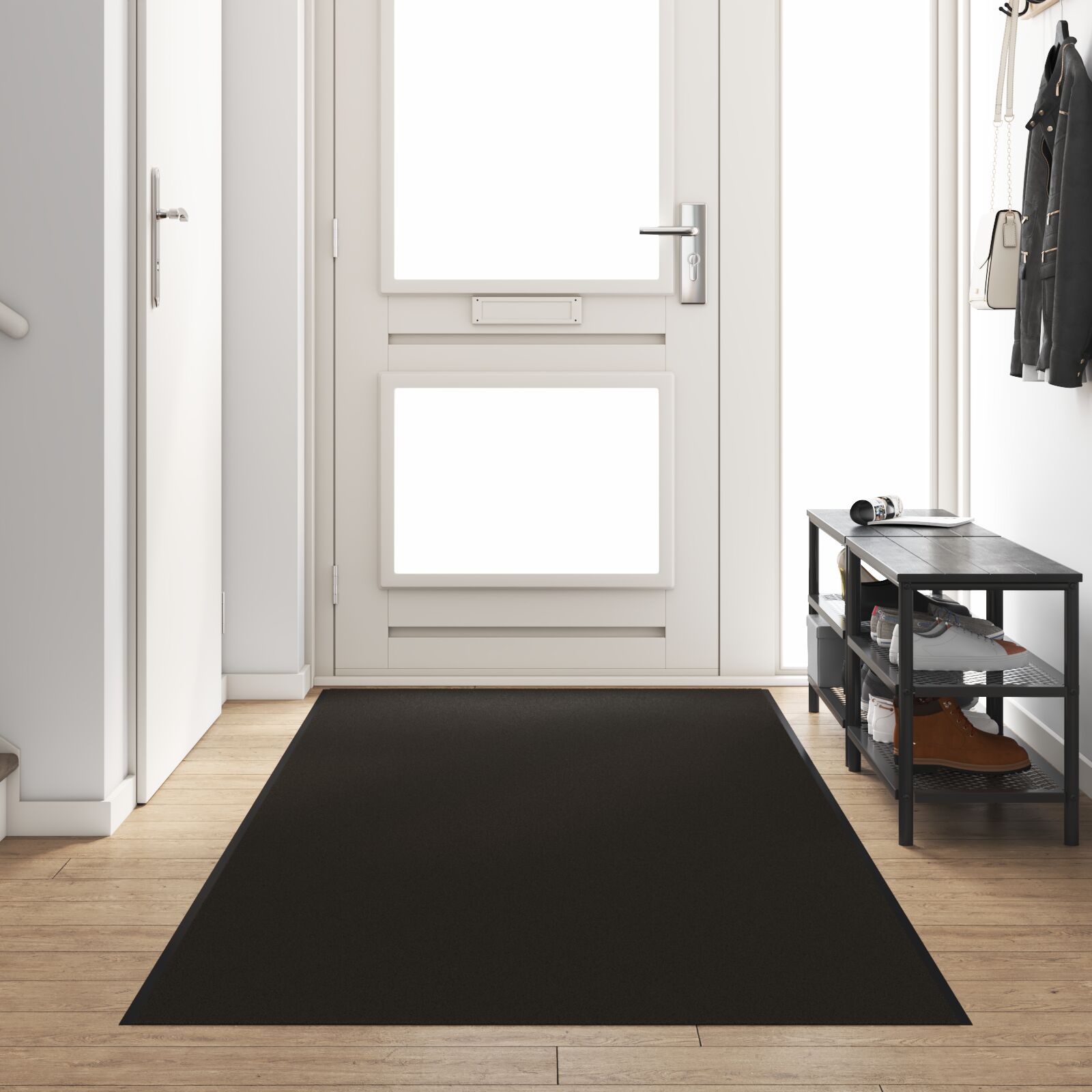 Dørmatte Rektangulær Svart 120x350 cm