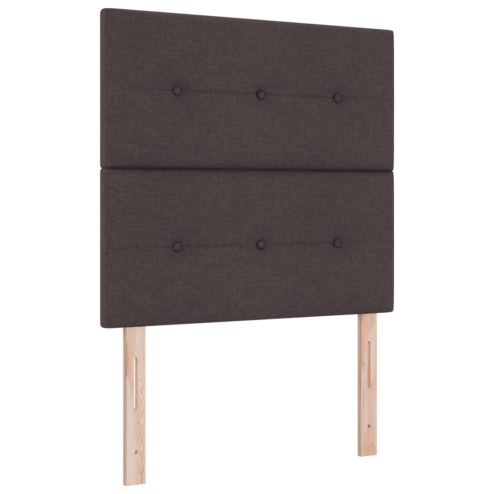 Seng ramme med madrass Mørk brun Stoff 120 x 200 cm Seng ramme