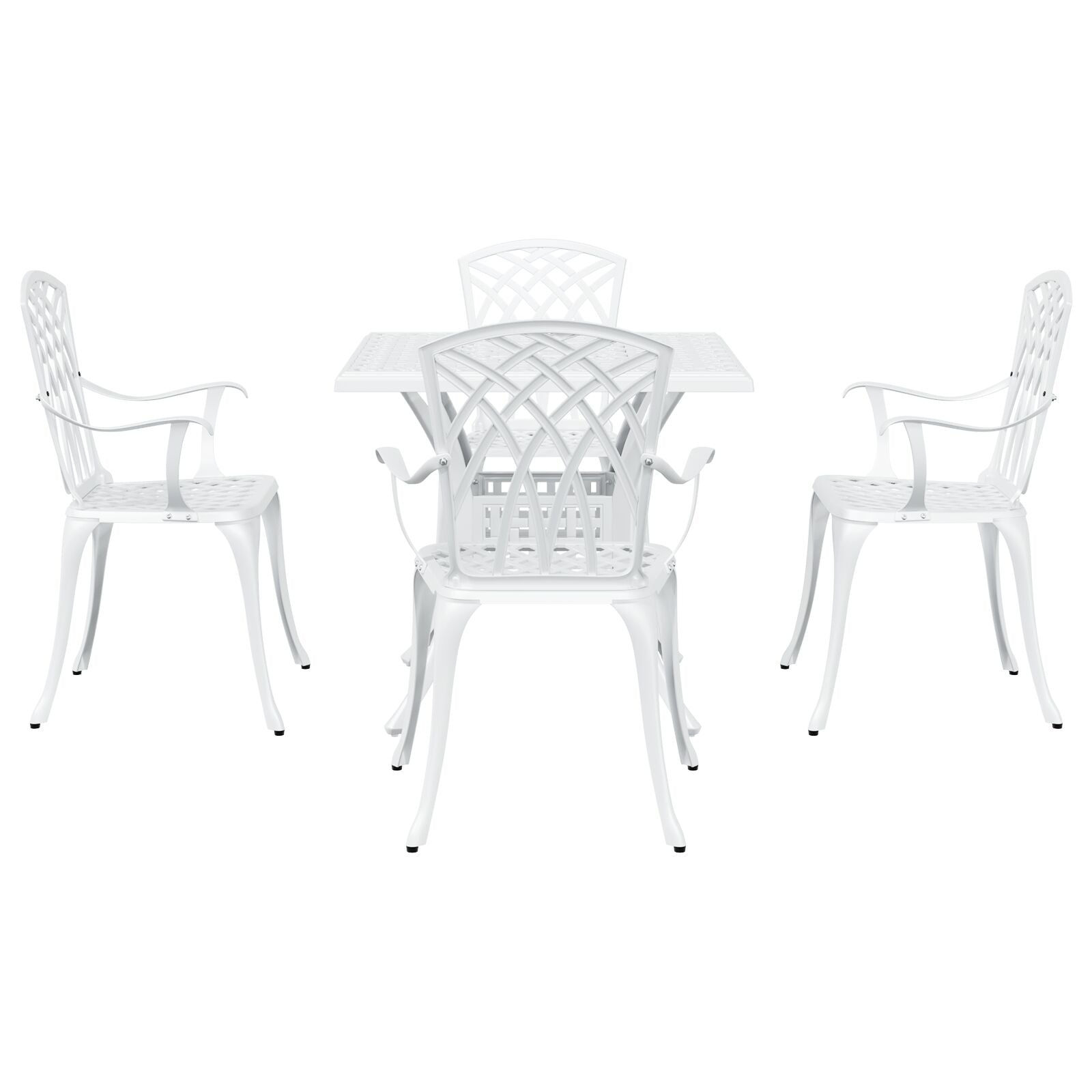 5 Delers Hagen spisebord Settl White Gjutet Aluminium