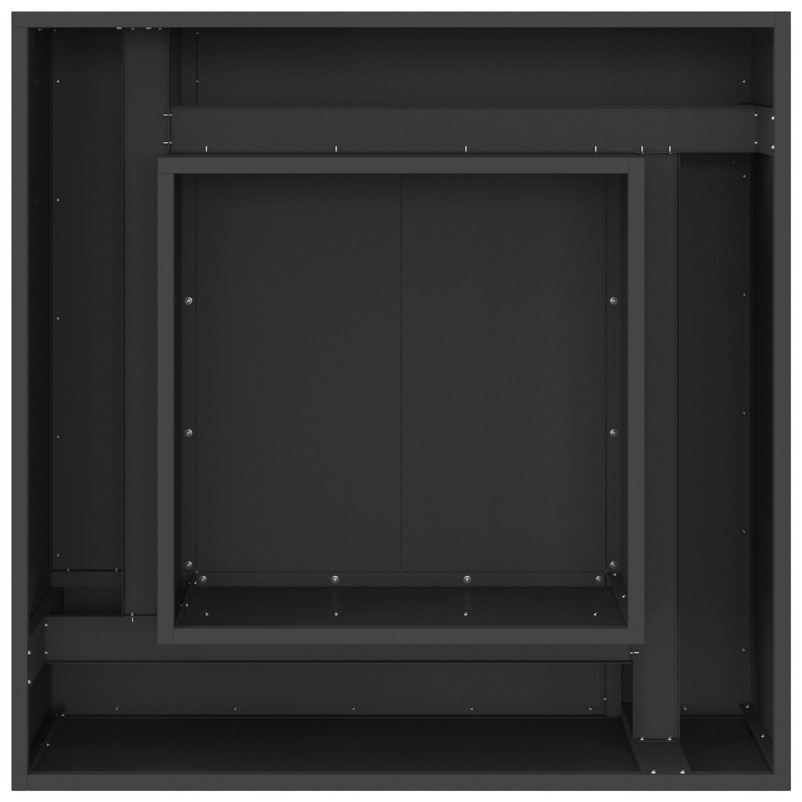 Fyrfat Firkantet Svart 80x80x40 cm Stål