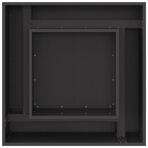 Fyrfat Firkantet Svart 80x80x40 cm Stål
