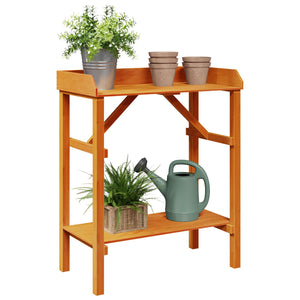 Hagepottebord Akasie 75x40x90 cm Massivt Tre Furu