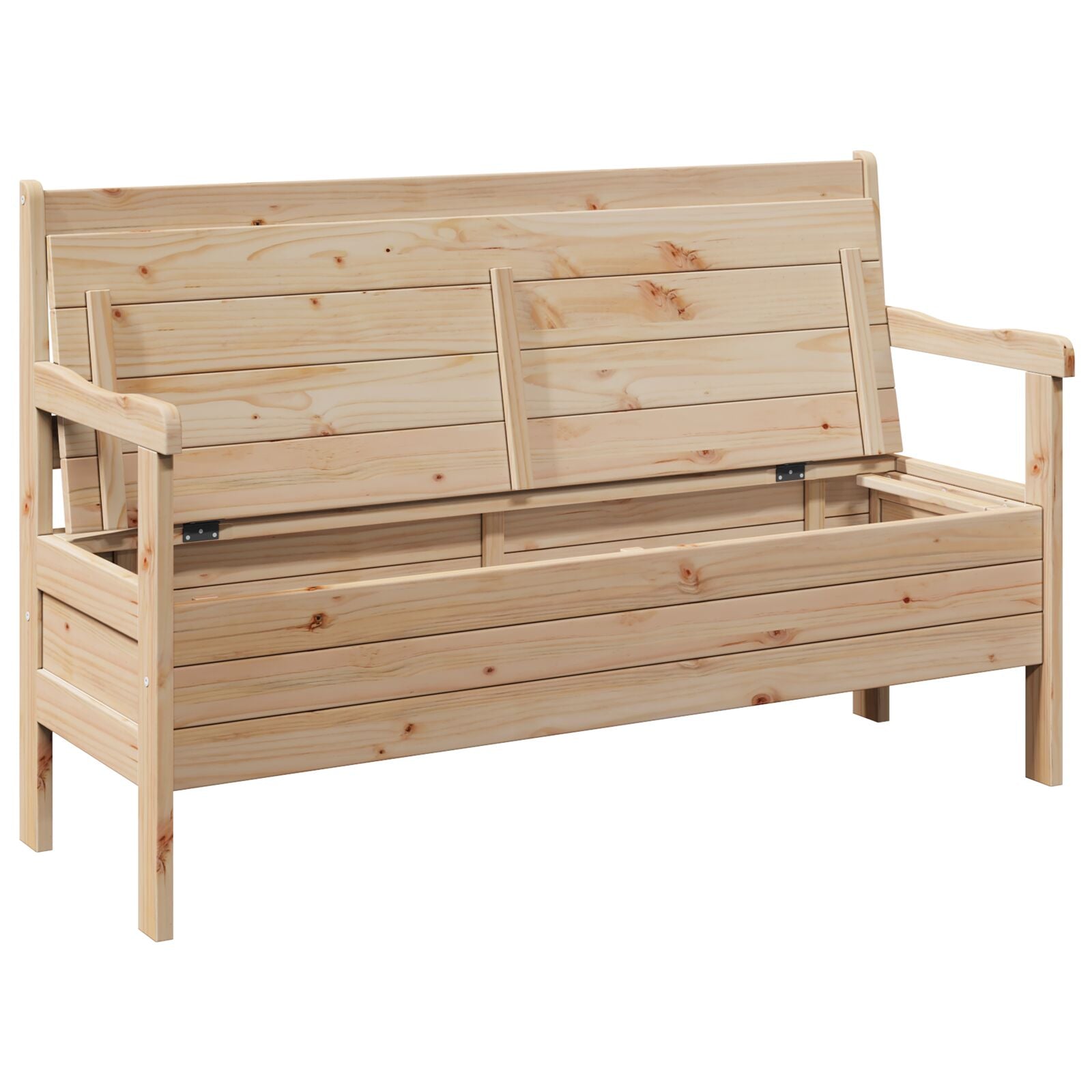 Utendørsbenk 119x76x44 cm Massivt Furutre
