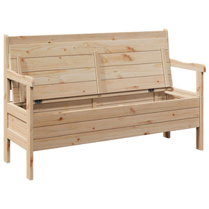 Utendørsbenk 119x76x44 cm Massivt Furutre
