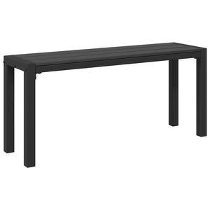 3-piece garden dining set in steel and WPC black