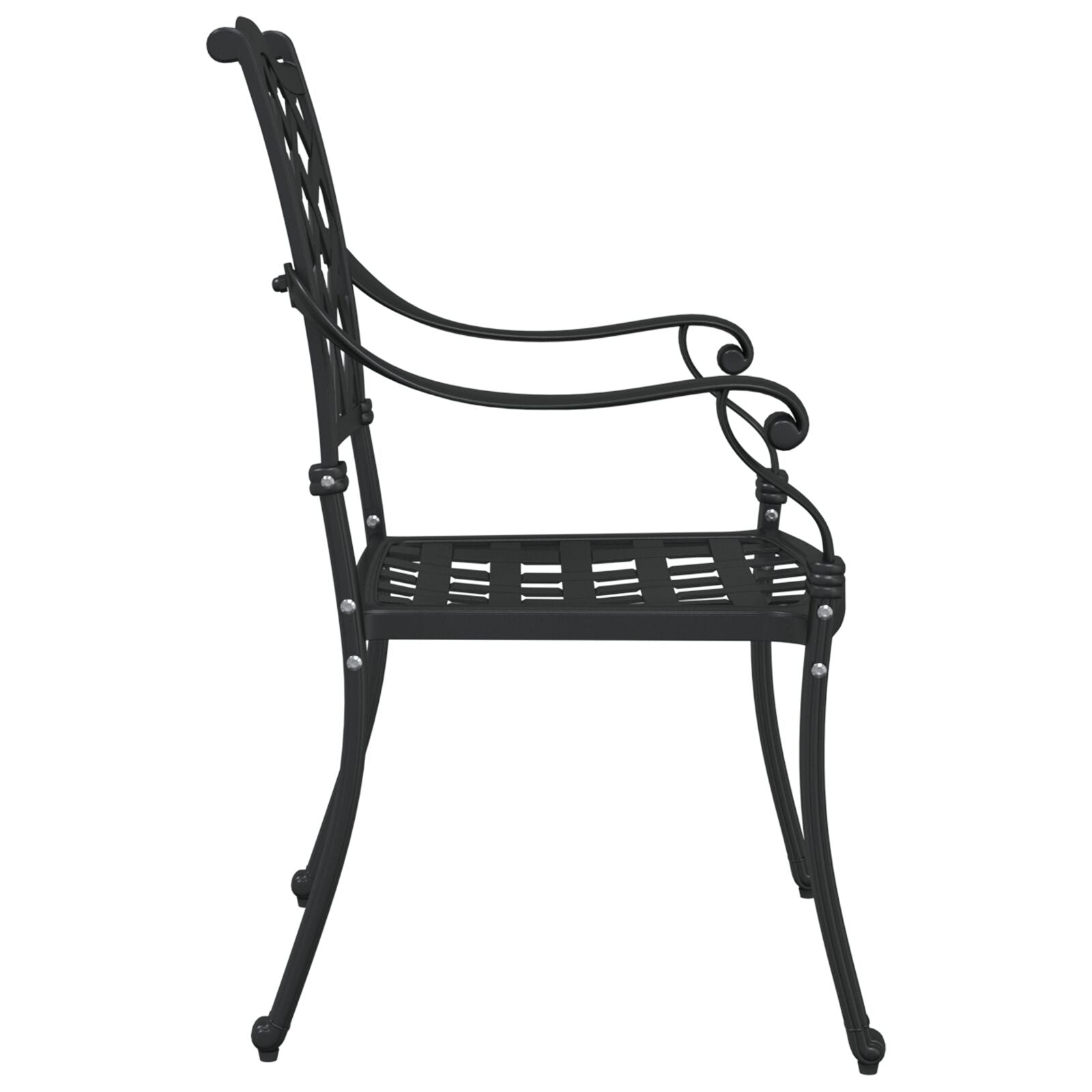 Utendørs Stoler Svart Aluminium 56 x 55 x 92,5 cm Stødig
