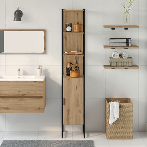 Baderomskap i Artisan Eik 33x33x185,5 cm Konstruert Tre
