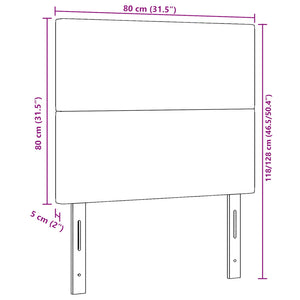 Sengegavl Enkel Design Krem 80 cm Cordfløyel