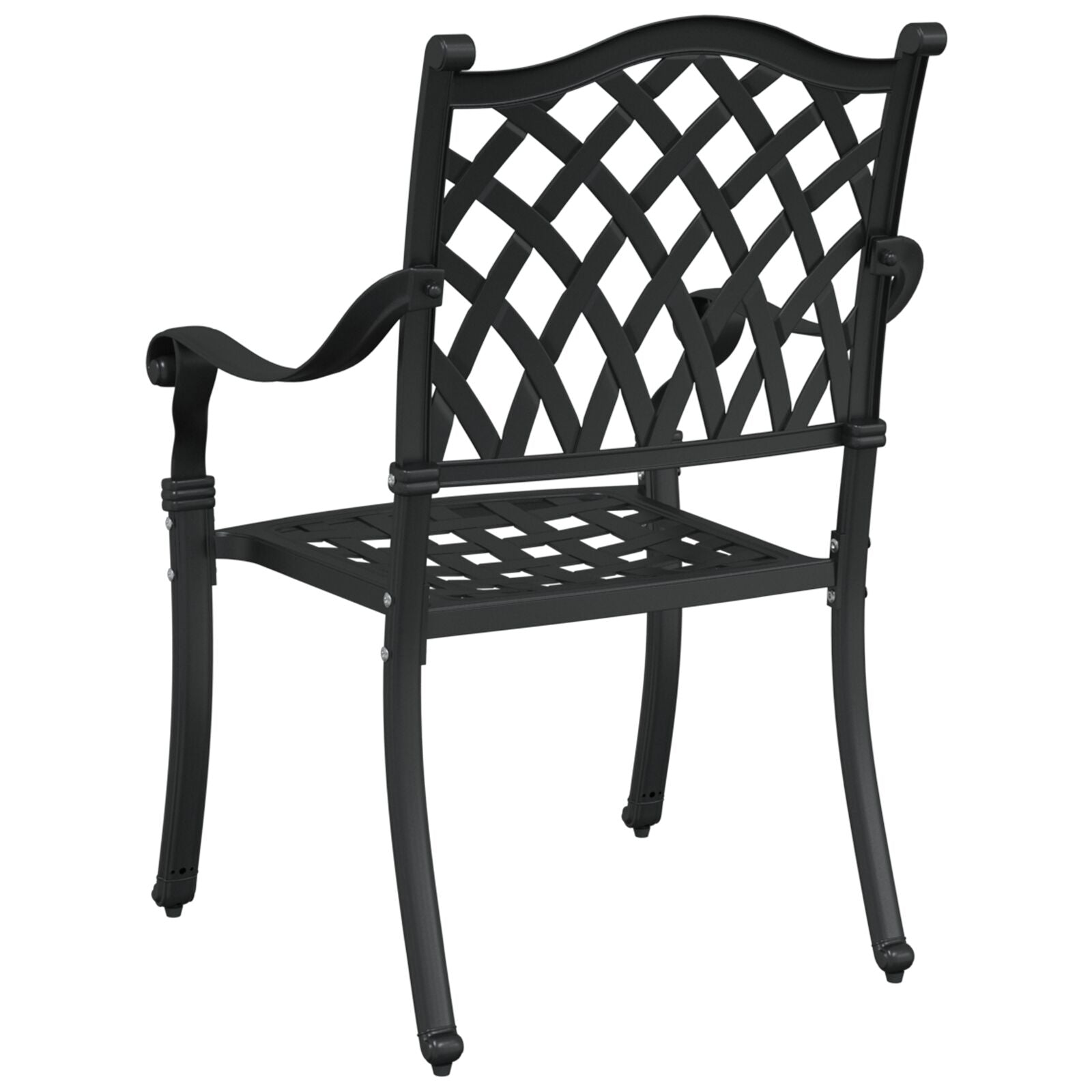 Utendørs Stoler Svart Aluminium 56 x 55 x 92,5 cm Stødig