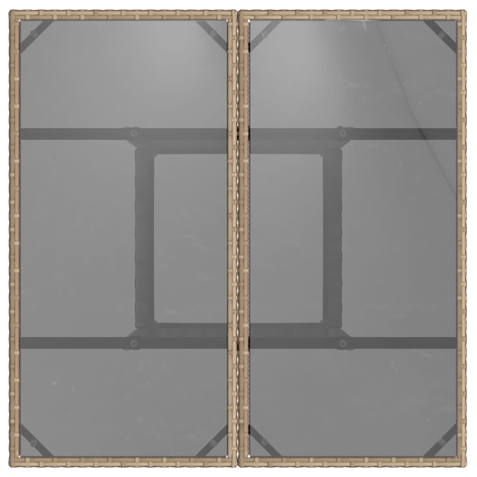 5-delt hage spisebord Beige Poly rotting