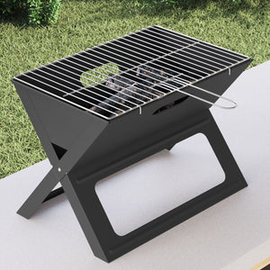 Kull BBQ Grill - Sammenleggbar, Svart, 46x30x31 cm, Laget av Stål