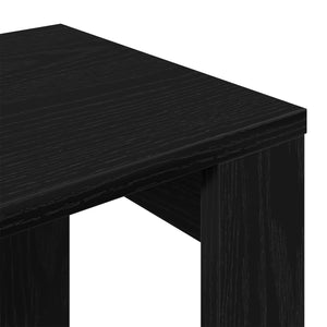 3-piece stackable tables in black oak made from engineered wood