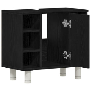 Badskap Svart Eik 60x32x54 cm Konstruert Tre