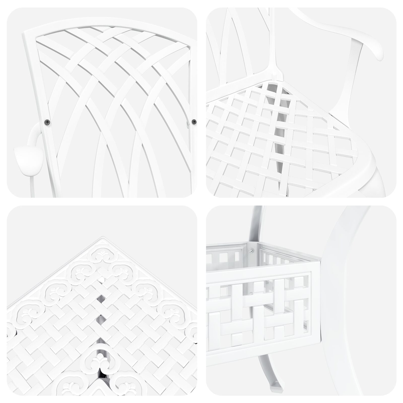 5 Delers Hagen spisebord Settl White Gjutet Aluminium
