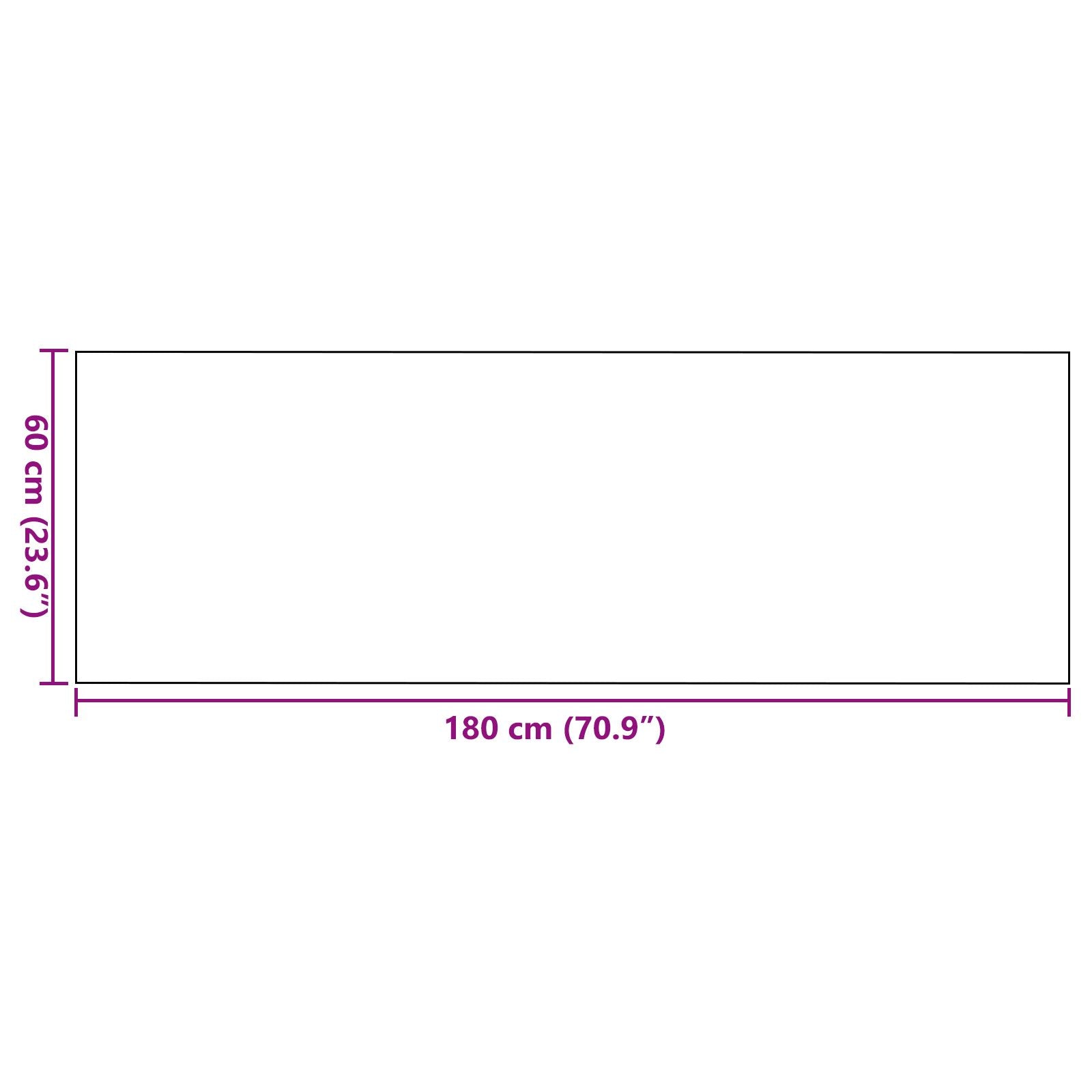 Rektangulær Brun Dørmatte 60x180 cm