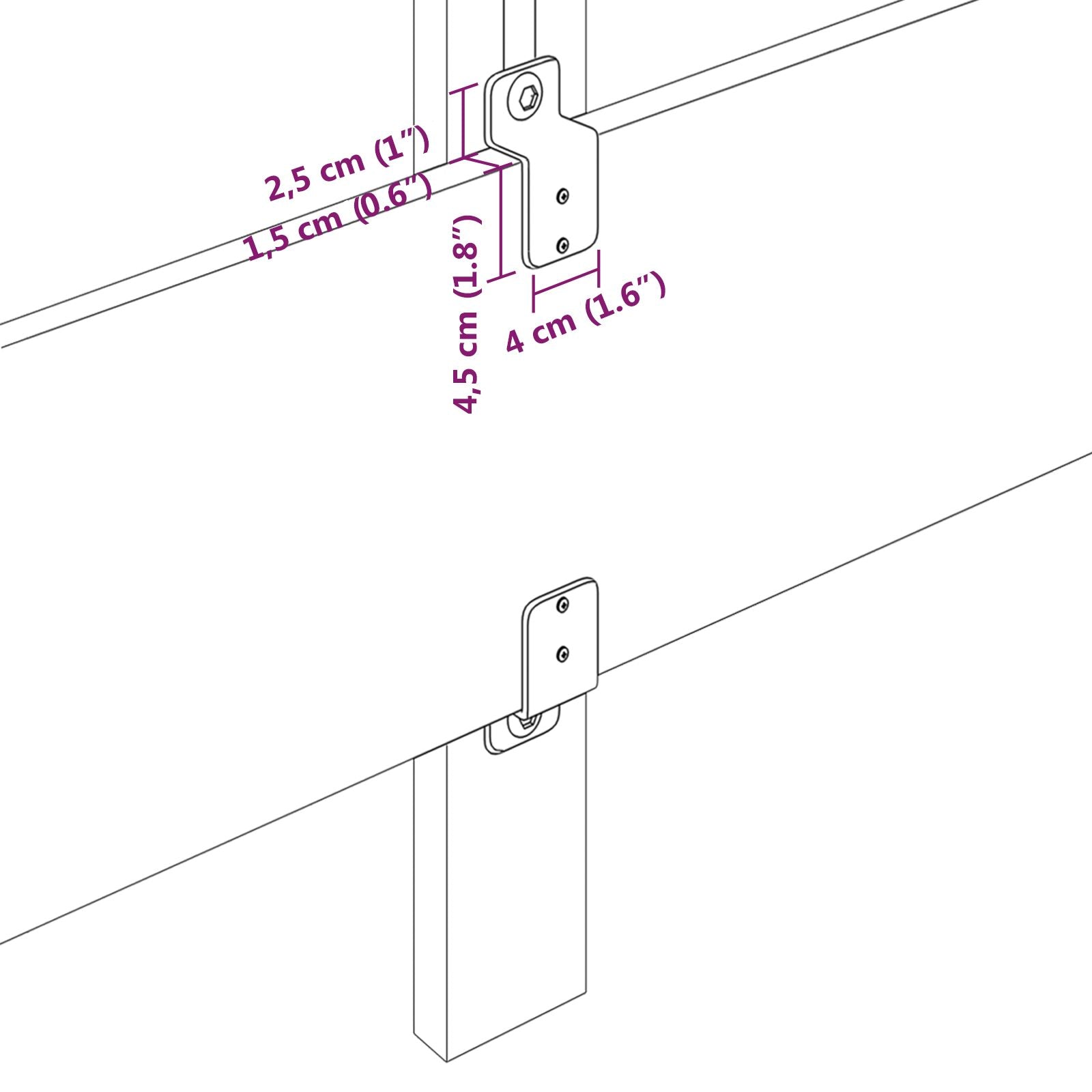 Sengegavl Enkel Design Krem 80 cm Cordfløyel