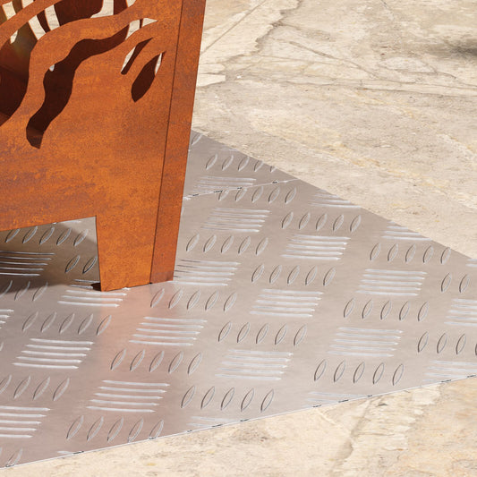 Aluminium Ristplater 2 stk Rutsjebeskyttelse 70x40 cm