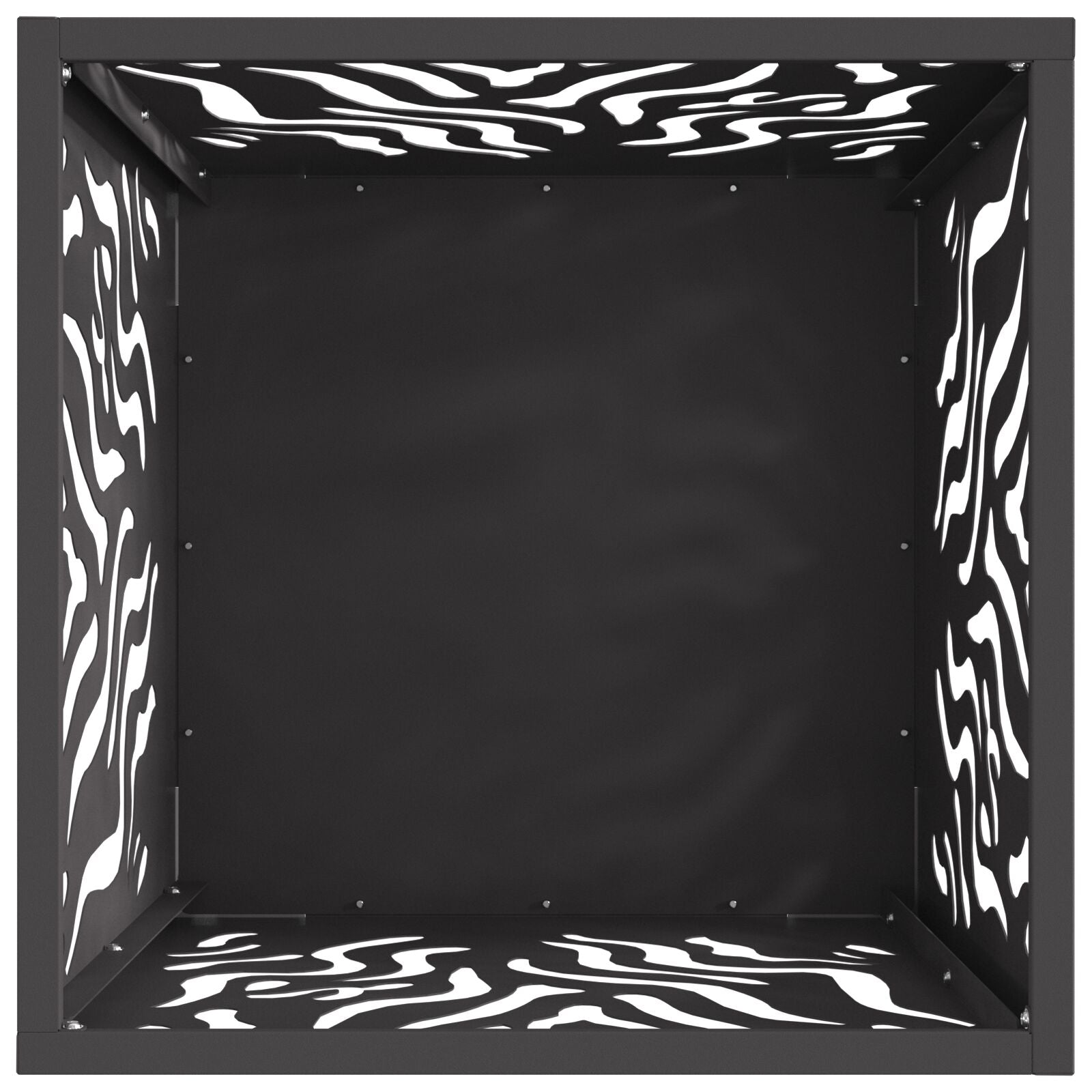 Peisfyring Square Svart 40x40x40 cm Stål
