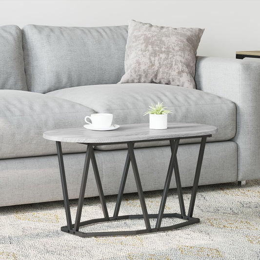 Grå Sonoma Kaffebord - 80x40x40.5 cm, laget av konstruert tre og metall