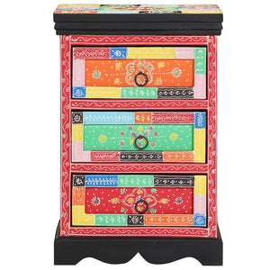Skuffeskap Flerfarget 40x40x60 cm Solid Mangotre