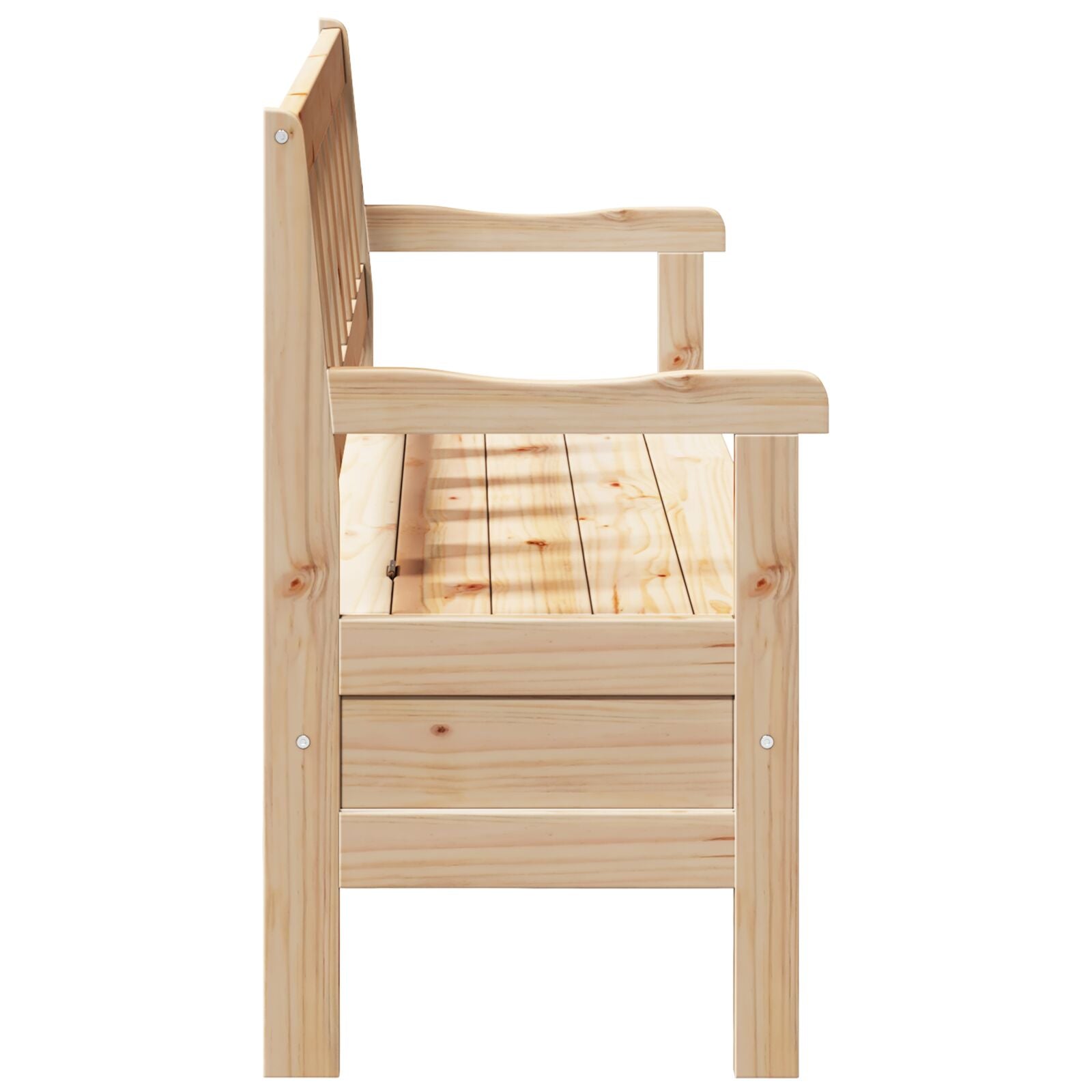 Utendørsbenk 119x76x44 cm Massivt Furutre
