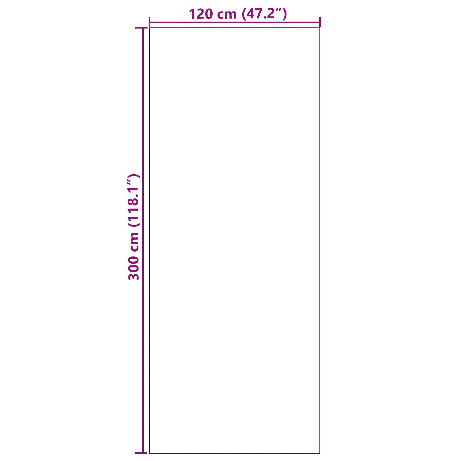 Dørmatte Rektangulær Grå 120x300 cm