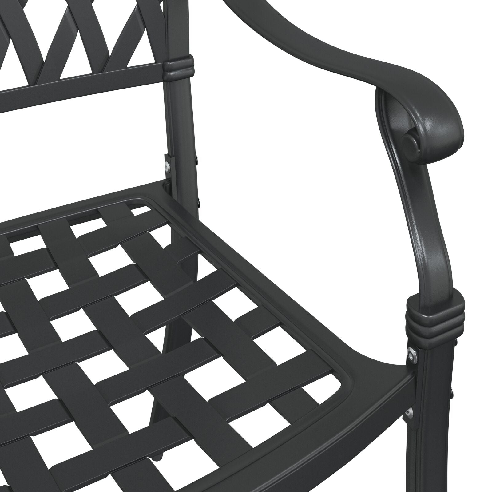 Utendørs Stoler Svart Aluminium 56 x 55 x 92,5 cm Stødig