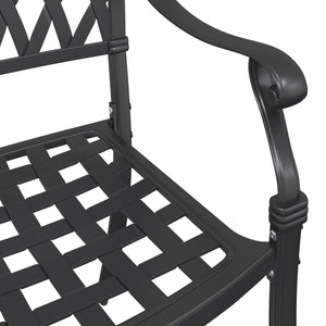 Utendørs Stoler Svart Aluminium 56 x 55 x 92,5 cm Stødig