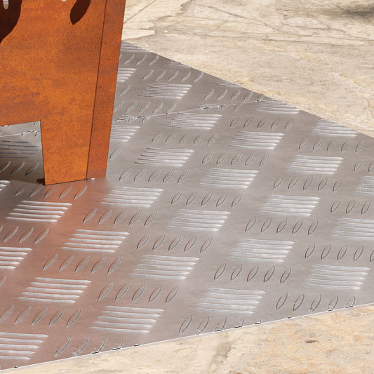 Aluminium Diamantplater 2 stk Skli-sikker 80x50 cm