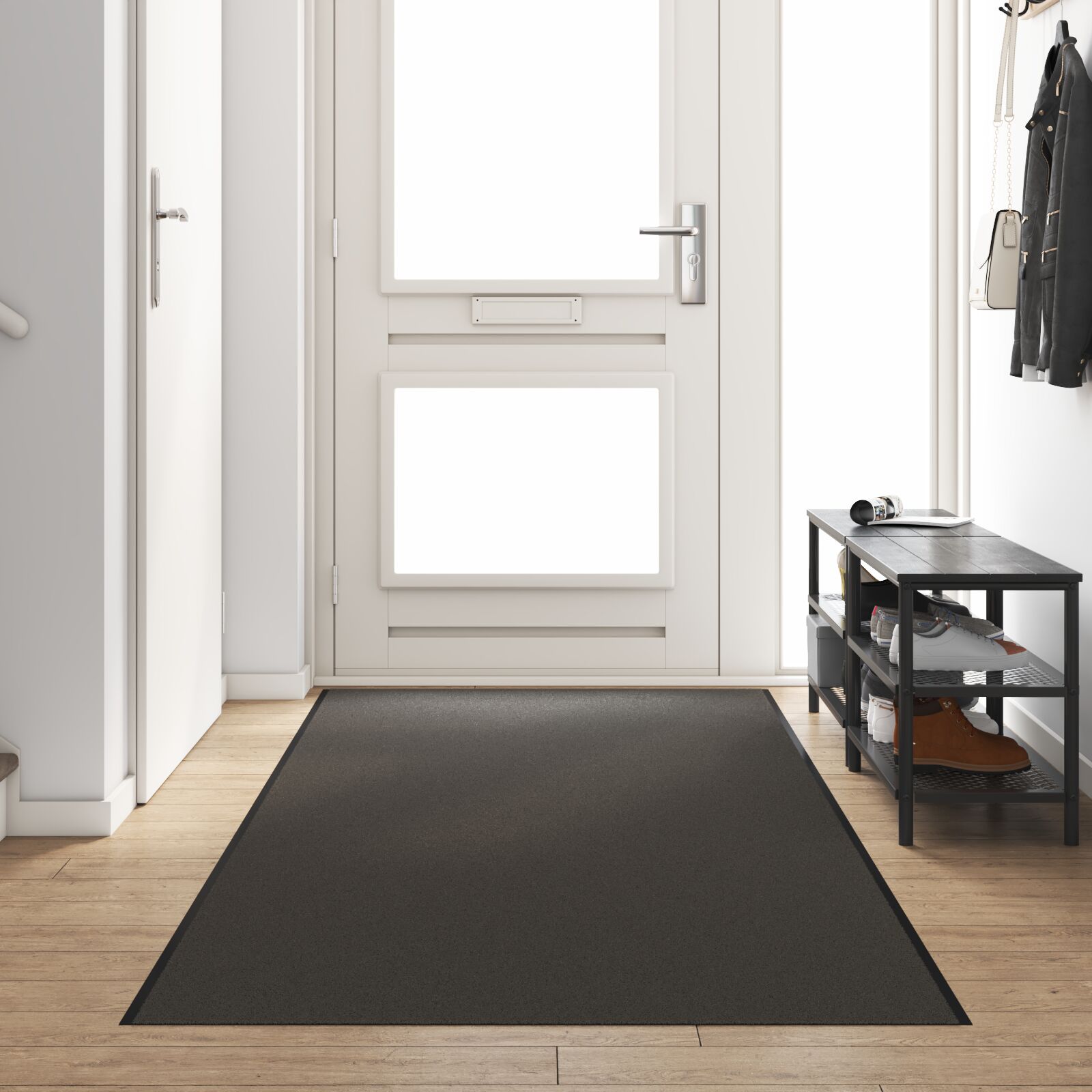 Dørmatte Rektangulær Antrasitt 120x350 cm