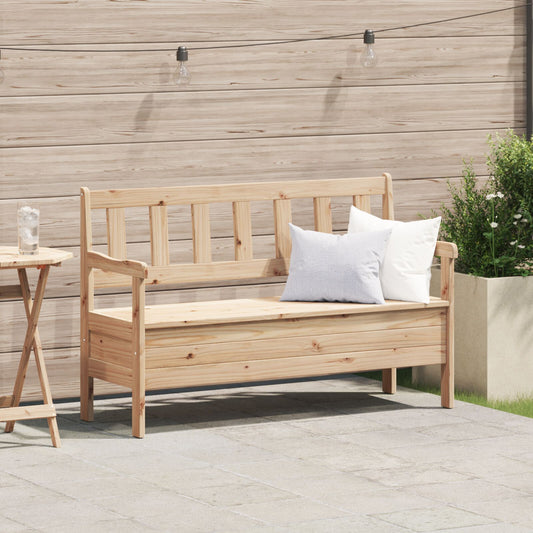 Utendørsbenk 119x76x44 cm Massivt Furutre