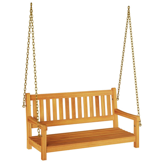 2-seters hage svingbenk 110x56x58 cm Solid tre Akacia